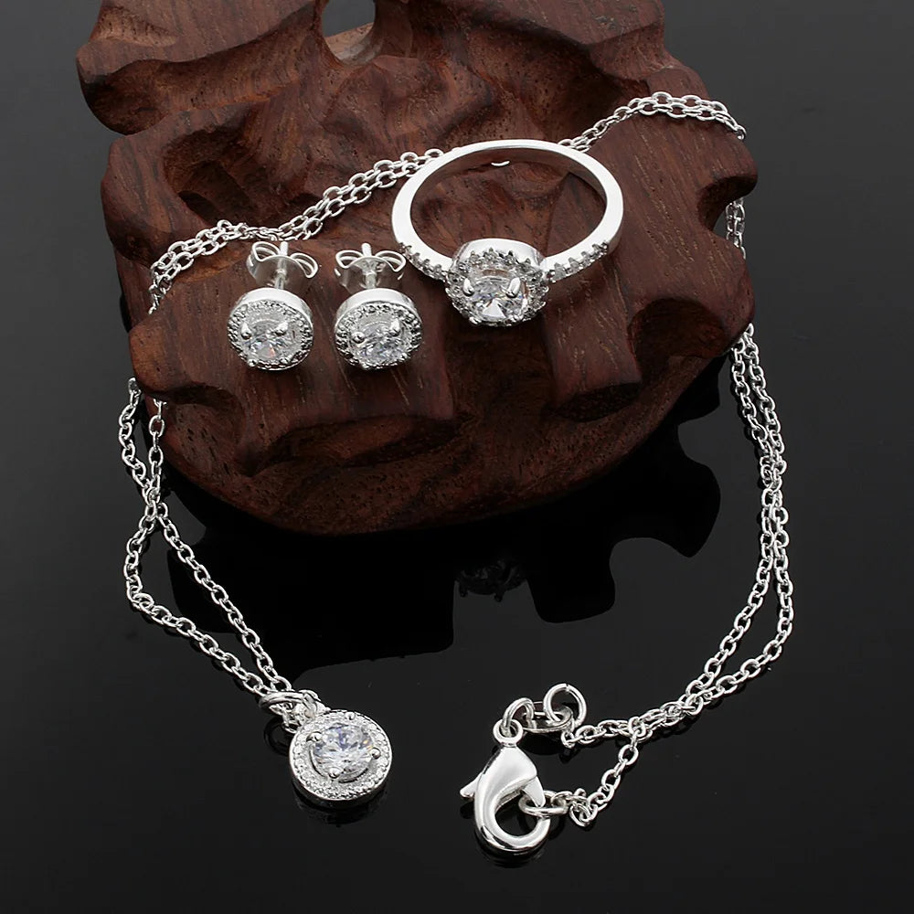 925 Sterling silver Cute elegant Set
