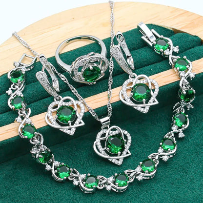 925 Silver Jewelry Sets 4PCS