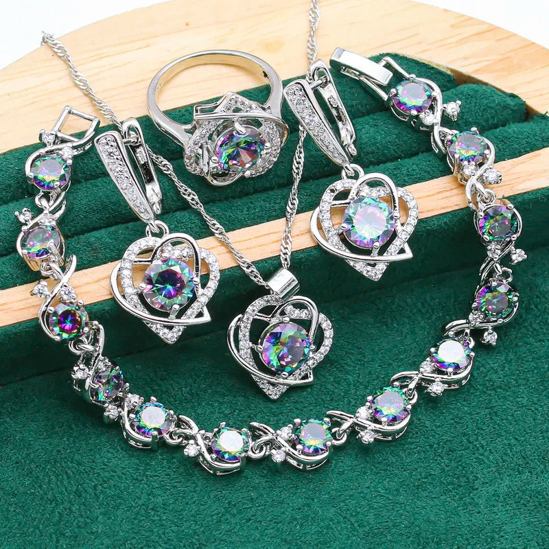 925 Silver Jewelry Sets 4PCS